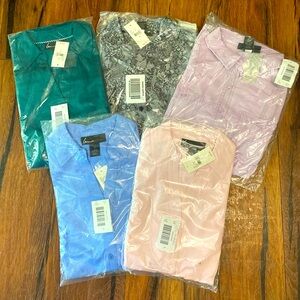 5 New Lane Bryant Button-Down Blouses Size 14